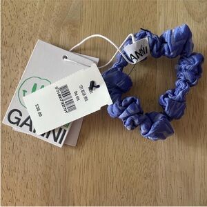 GANNI Blue Iris Scrunchie